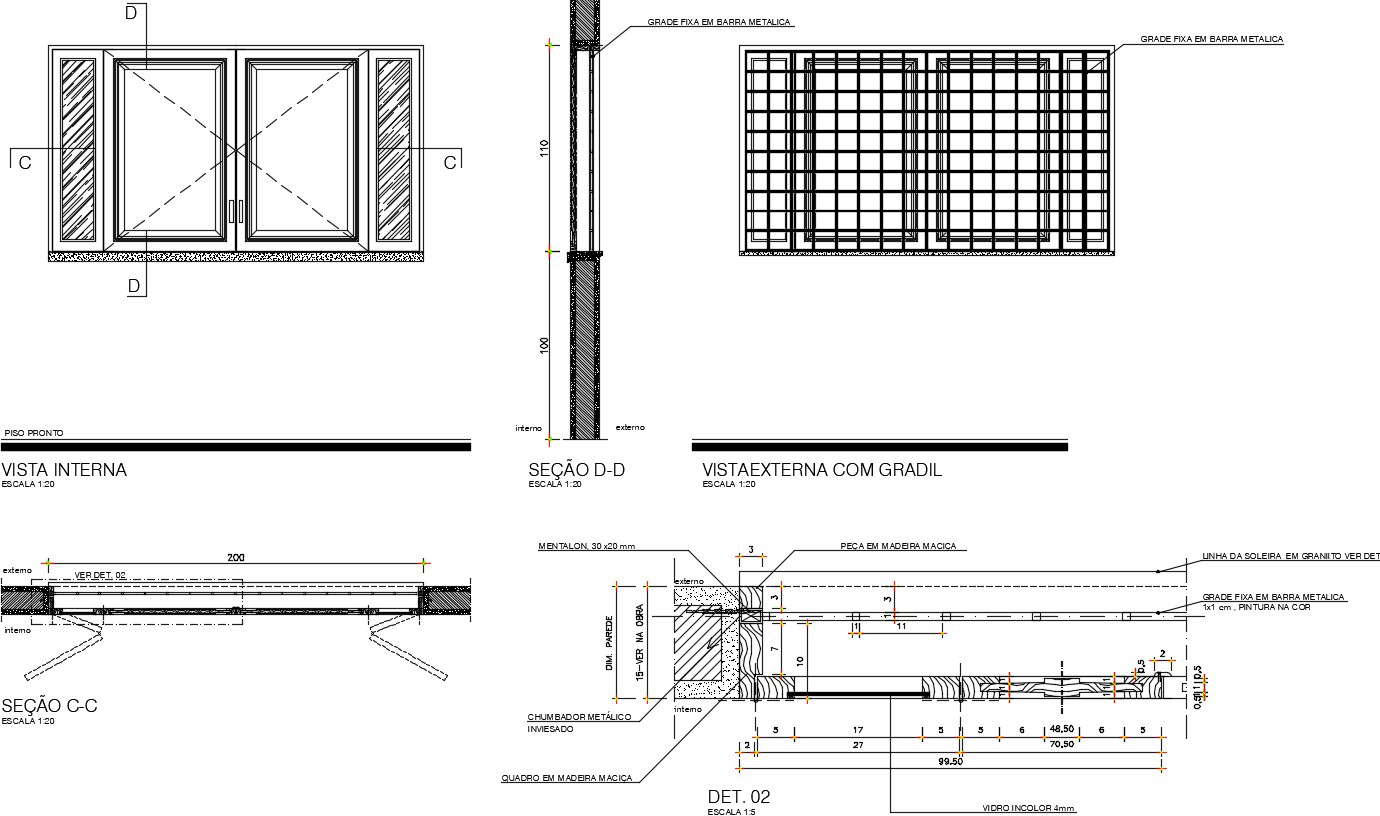 Window detail drawing in autocad
