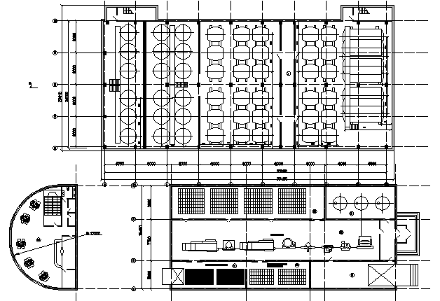 Winery factory architecture project dwg file