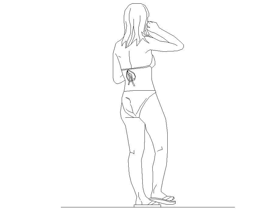 Women Free CAD block download