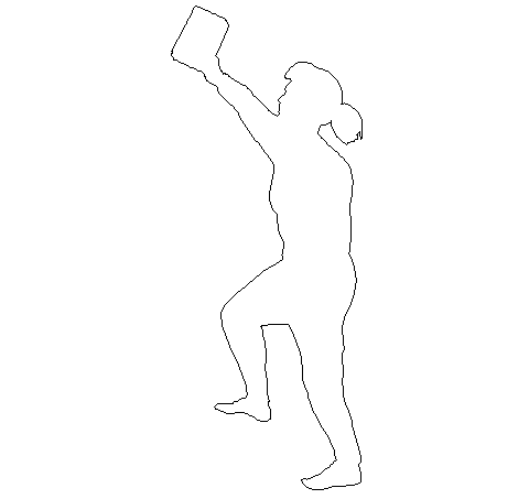 Women sculpture cad design block dwg file