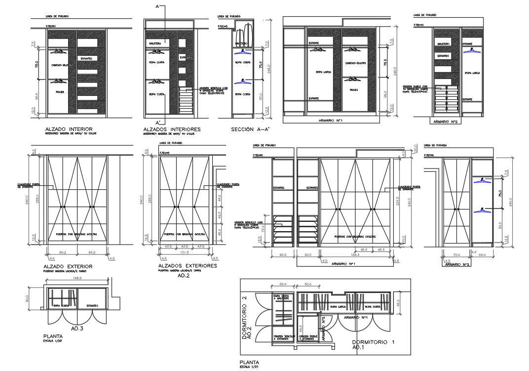Wooden Wardrobe details