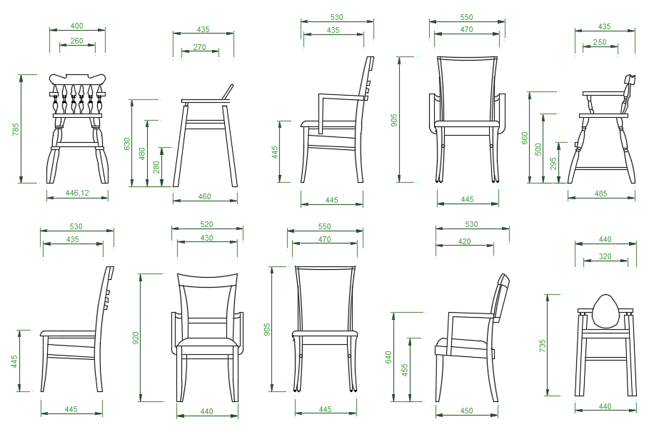 Wooden chairs