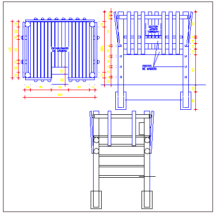 Wooden toboggan architecture project dwg file 