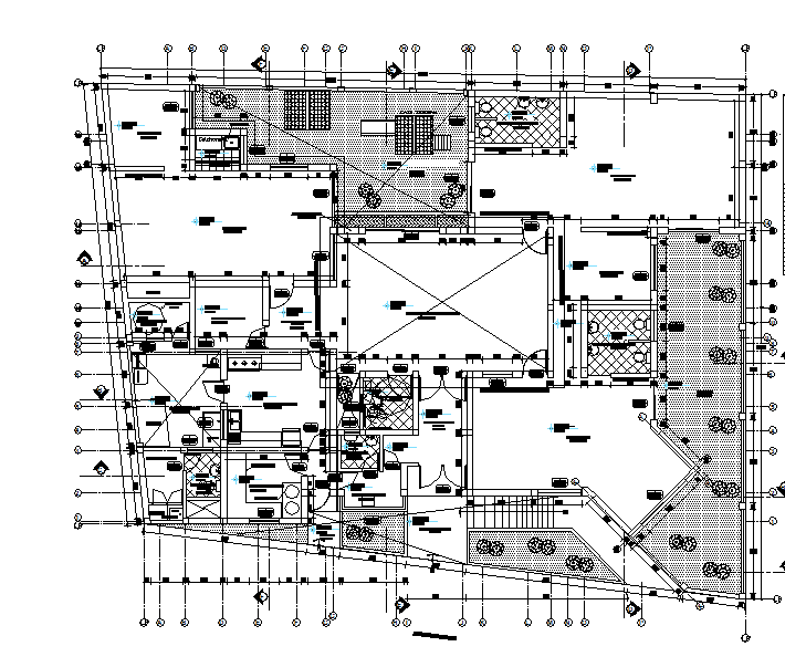 Working Commercial Layout plan detail dwg file