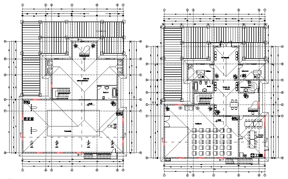 Working Commercial Layout plan detail dwg file