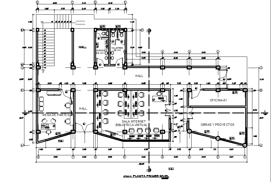 Working Commercial Layout plan detail dwg file