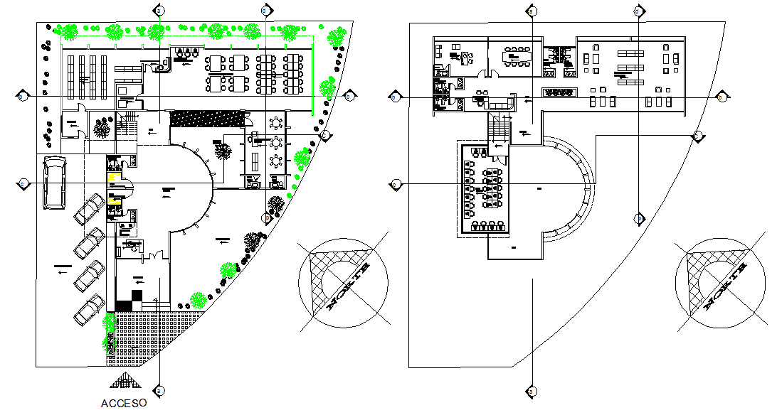 Working Commercial Layout plan detail dwg file
