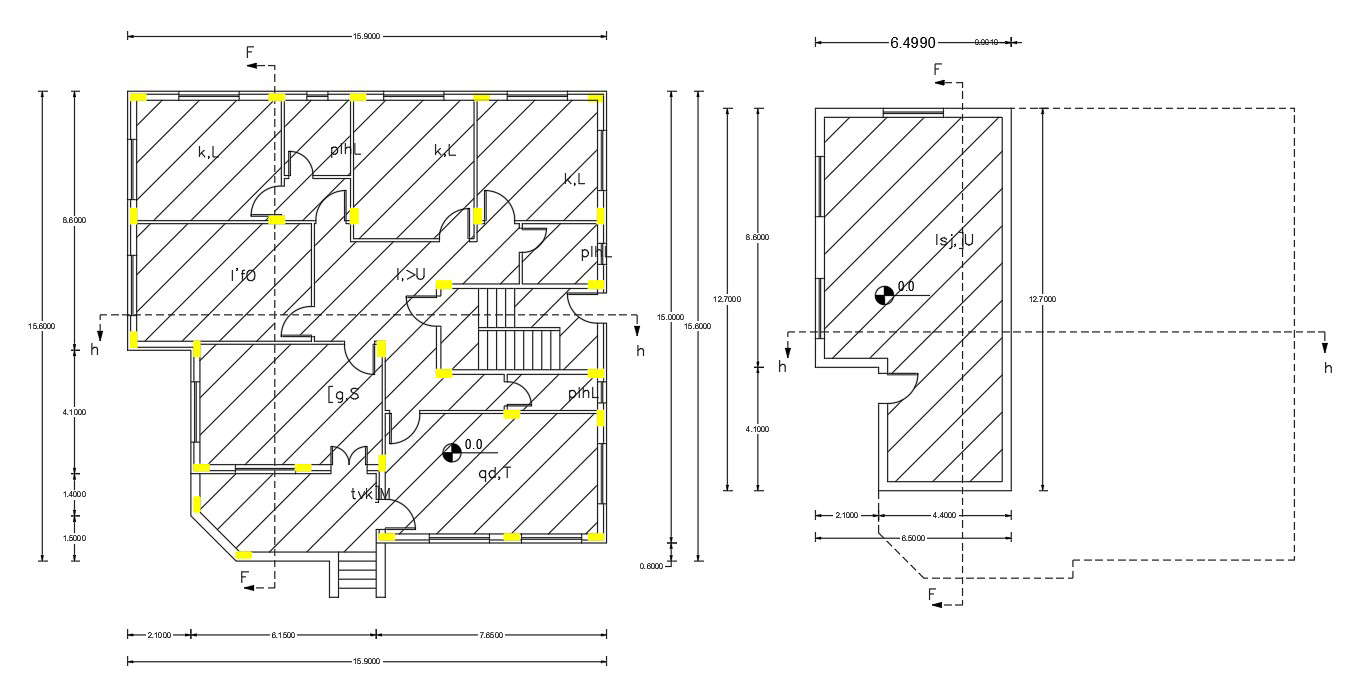 Working Drawing Bungalow Design DWG File Free