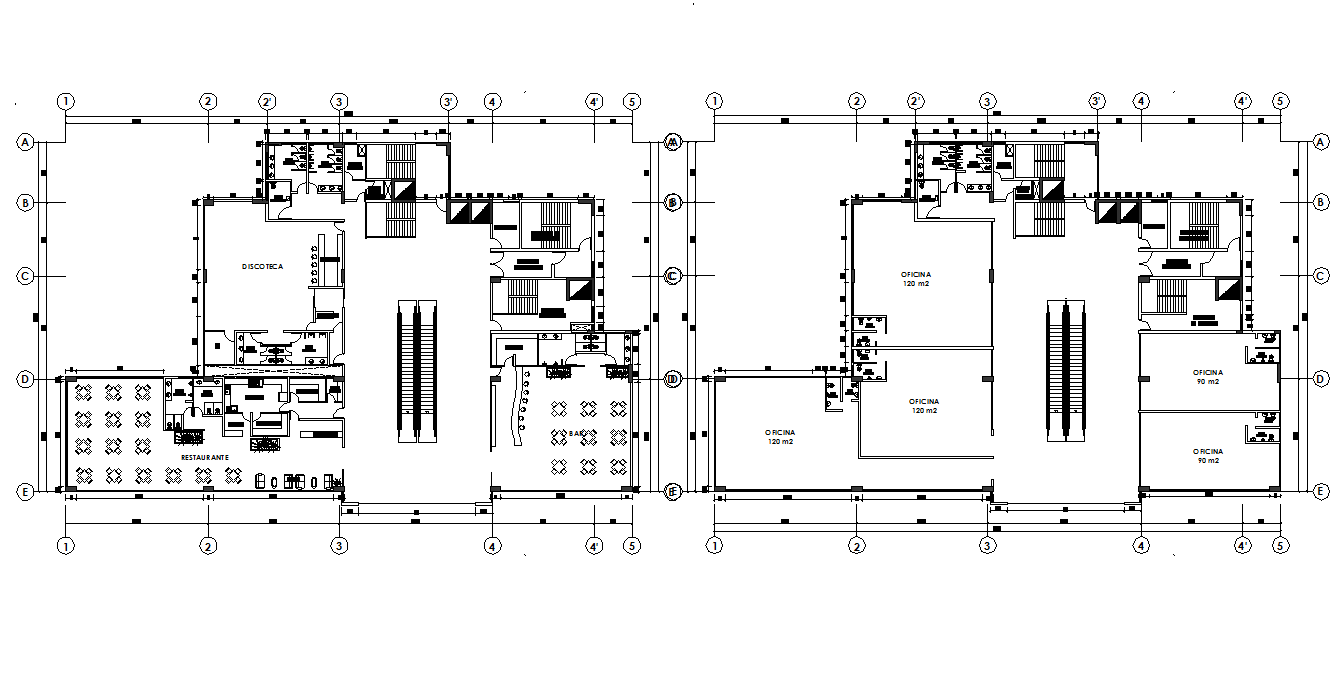 Working Layout Commercial plan detail dwg file