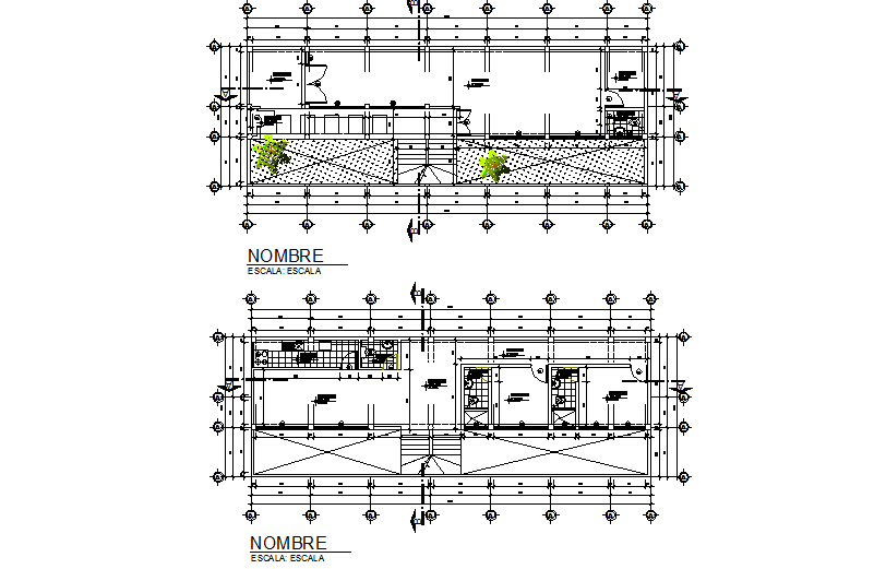 Working Layout Commercial plan detail dwg file