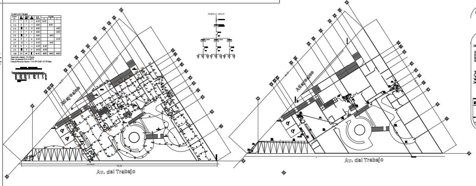 Working Layout Commercial plan detail dwg file