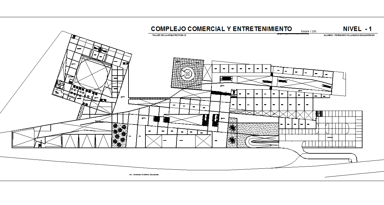 Working Layout Commercial plan detail dwg file