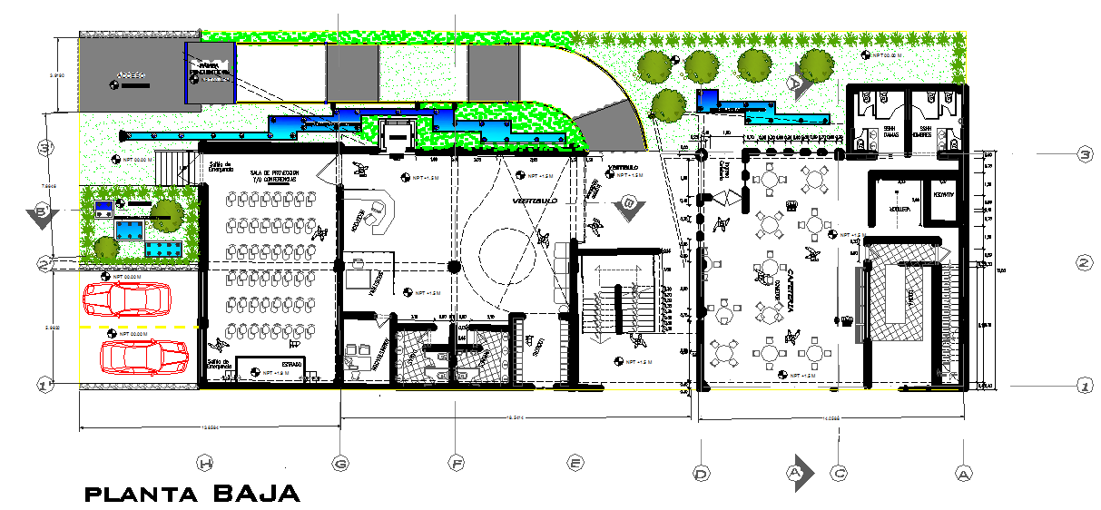 Working Layout commercial plan detail dwg file