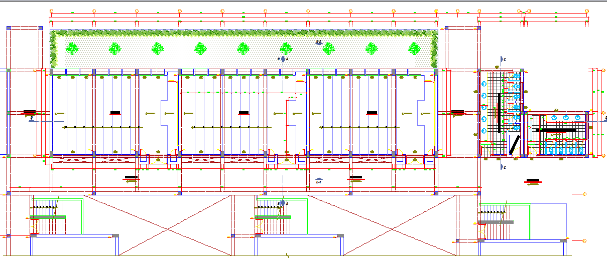 Working Layout commercial plan detail dwg file