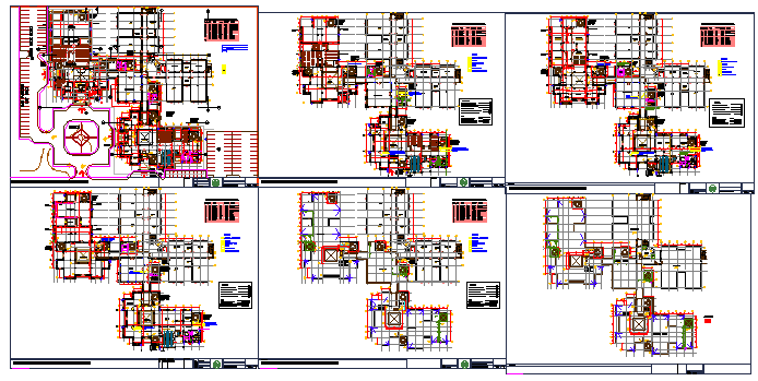 Working & planing layout design of engineering college design drawing