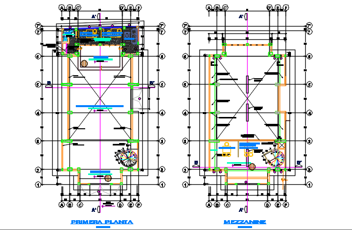 Working commercial plan detail dwg file