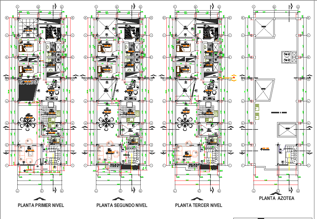 Working commercial plan detail dwg file