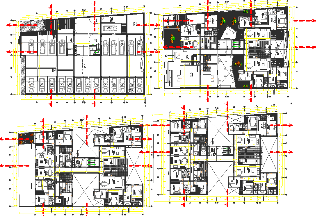 Working commercial plan detail dwg file