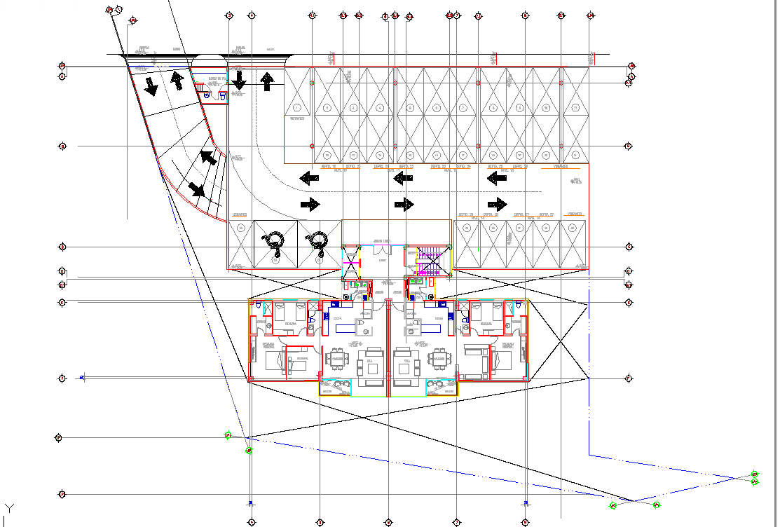Working commercial plan detail dwg file