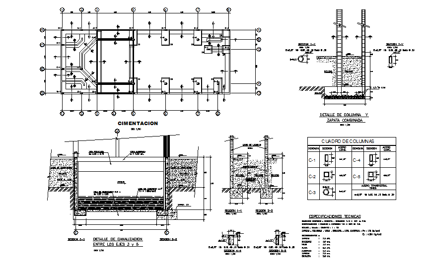 Working commercial plan detail dwg file