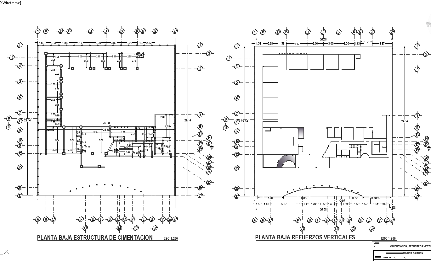Working commercial plan detail dwg file