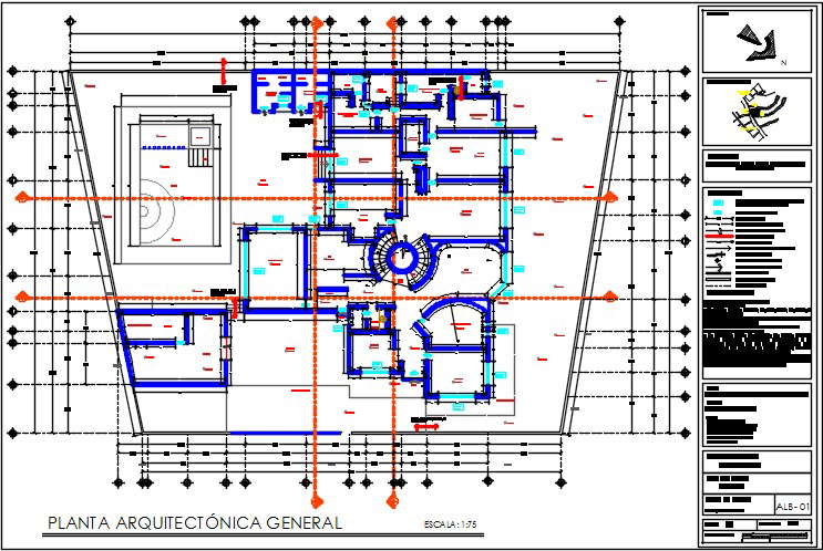 Working drawing of the bungalow. 