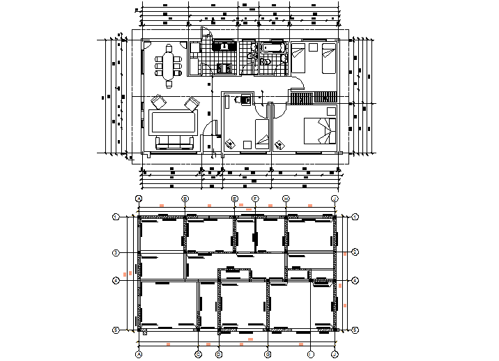 Working house detail dwg file