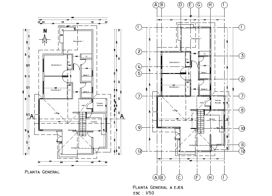 Working house plan detail