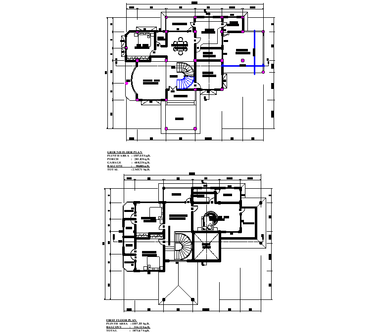 Working house plan detail