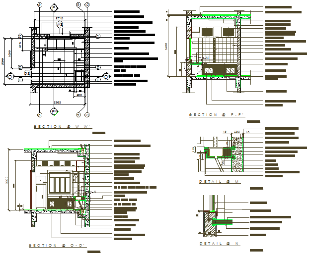 Working kitchen detail dwg file