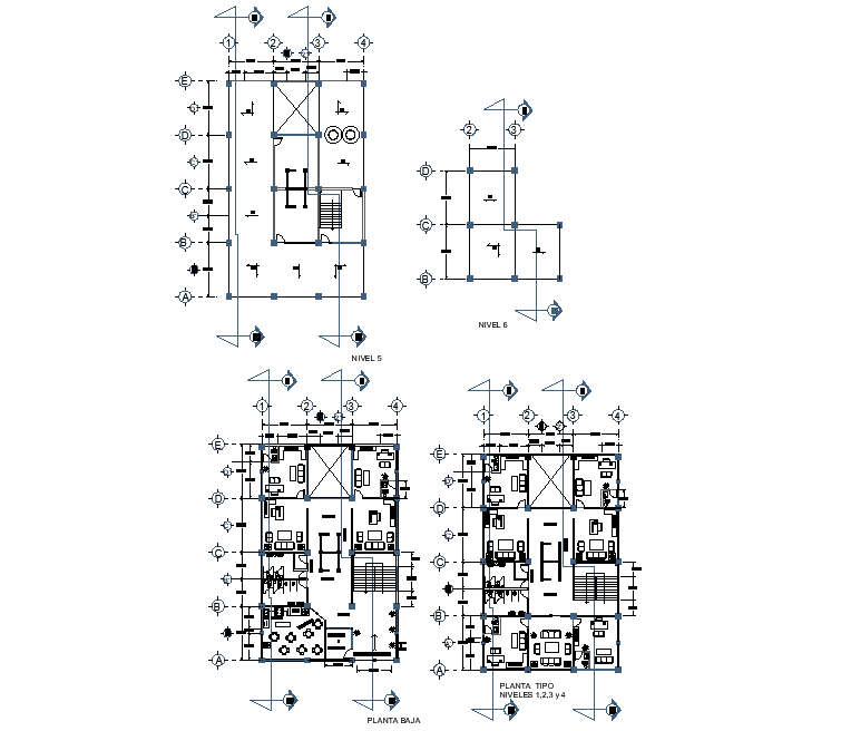 Working office plan detail dwg file