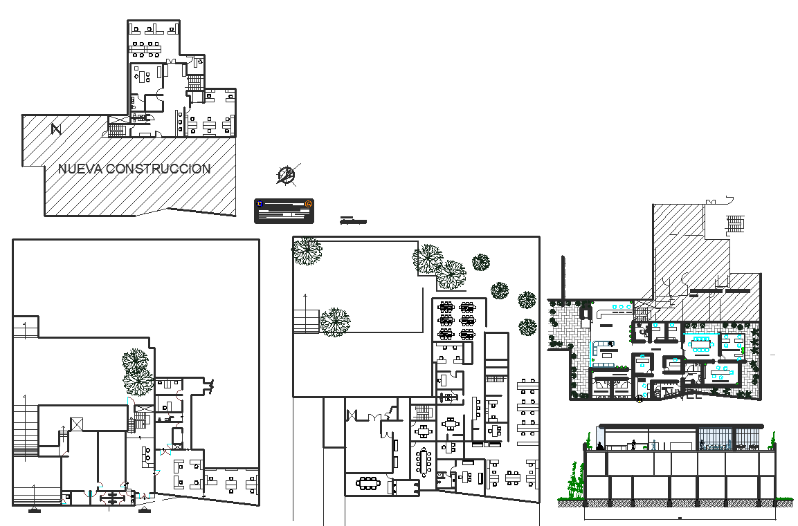 Working plan and elevation detail dwg file