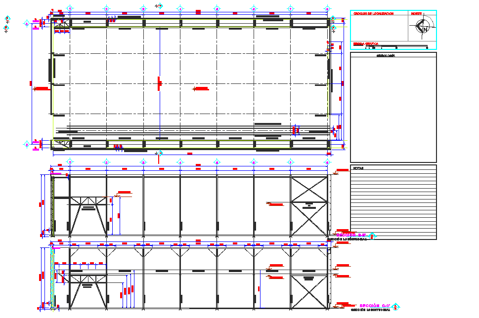 Working plan and elevation detail dwg file