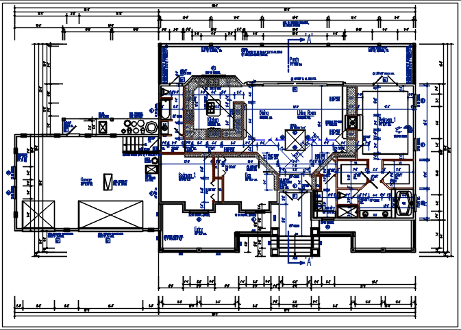Working plan detail of the dwg file