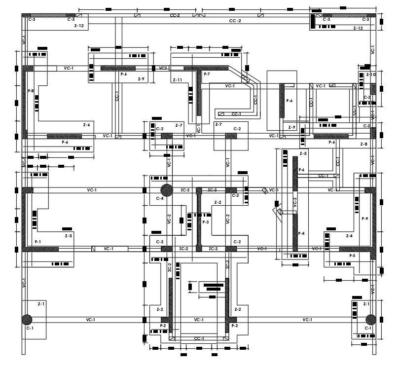 Working detail drawing of bungalow floor plan separated in this AutoCAD file | Download 2d AutoCAD drawing file.