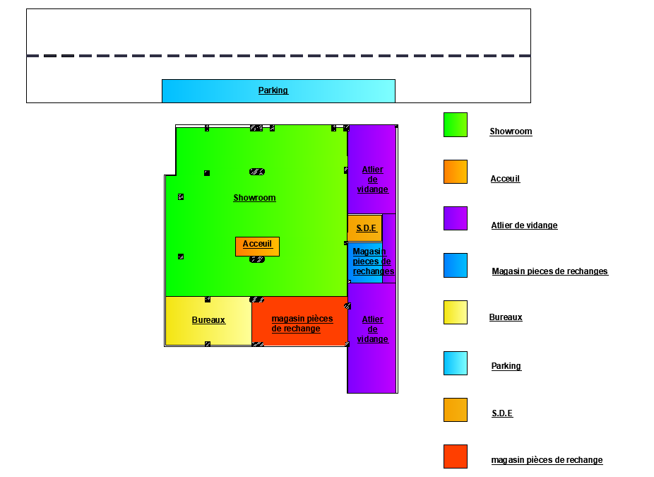 Zone show room Renault layout file