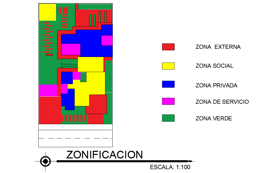 Zoning plan house detail dwg file