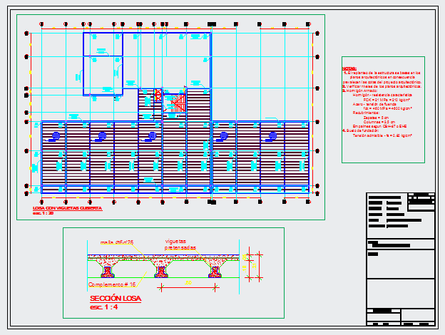 Slab design detail drawing
