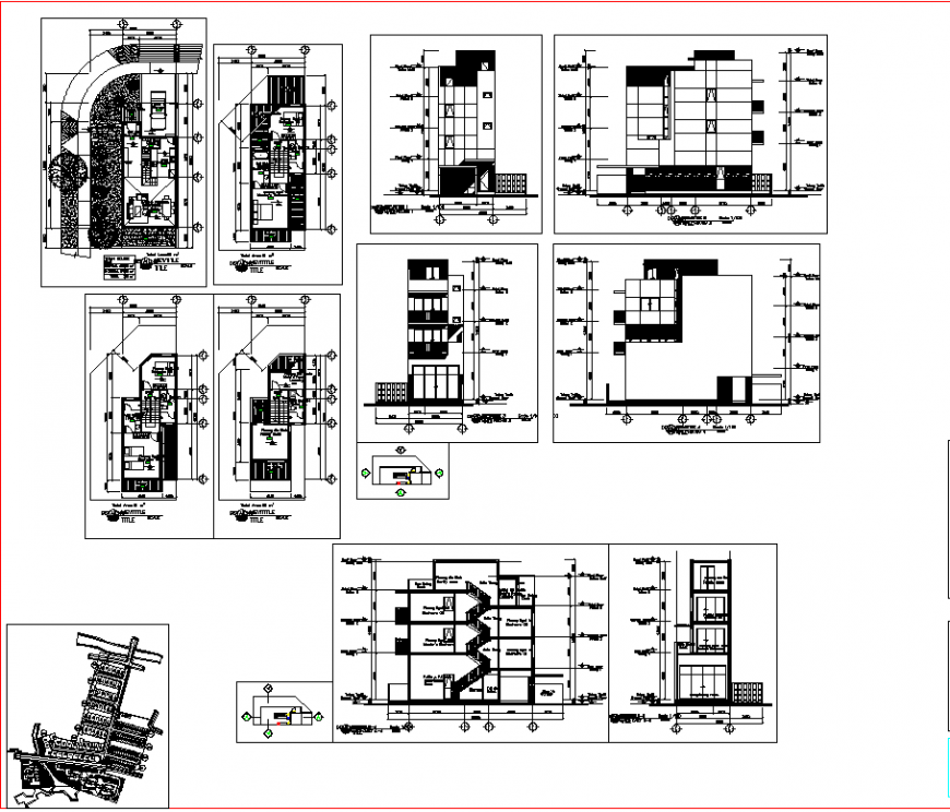 A Housing structural elevation and section layout file
