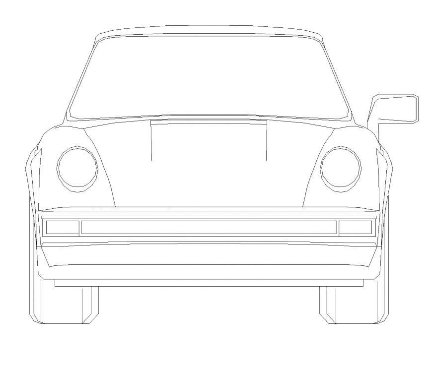A rearview mirror car cad block autocad file
