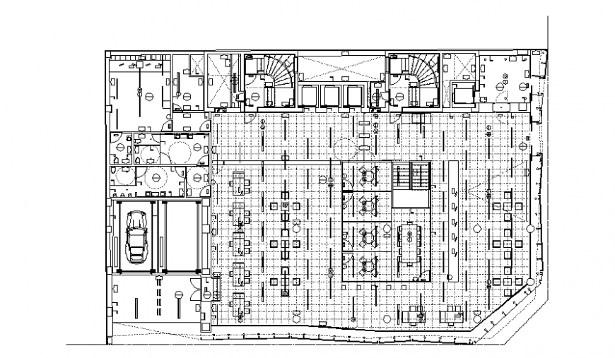 A Restaurant planning detail dwg file