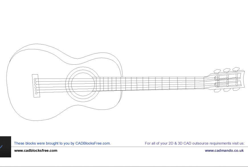 Acoustic Guitar plan dwg file