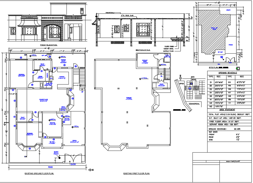completion drawing of residence