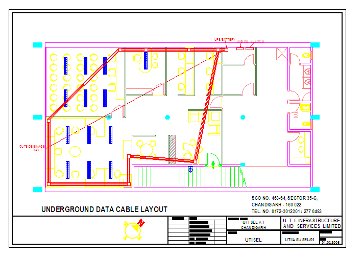 Under Ground Data Cable lay-out