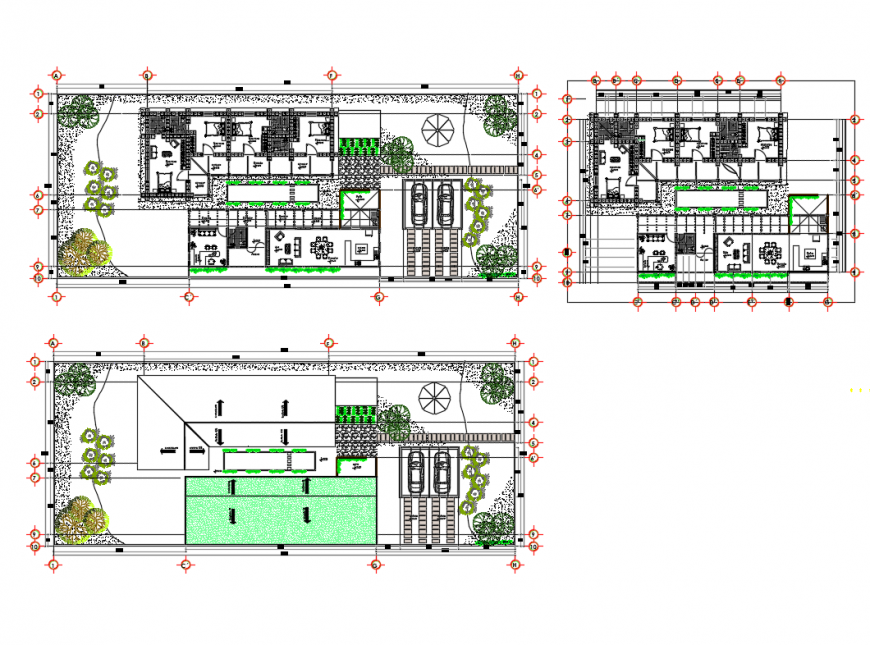 Adobe single family housing floor plan layout cad drawing details dwg file