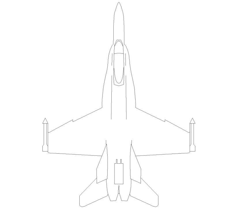 Air jet plan autocad file