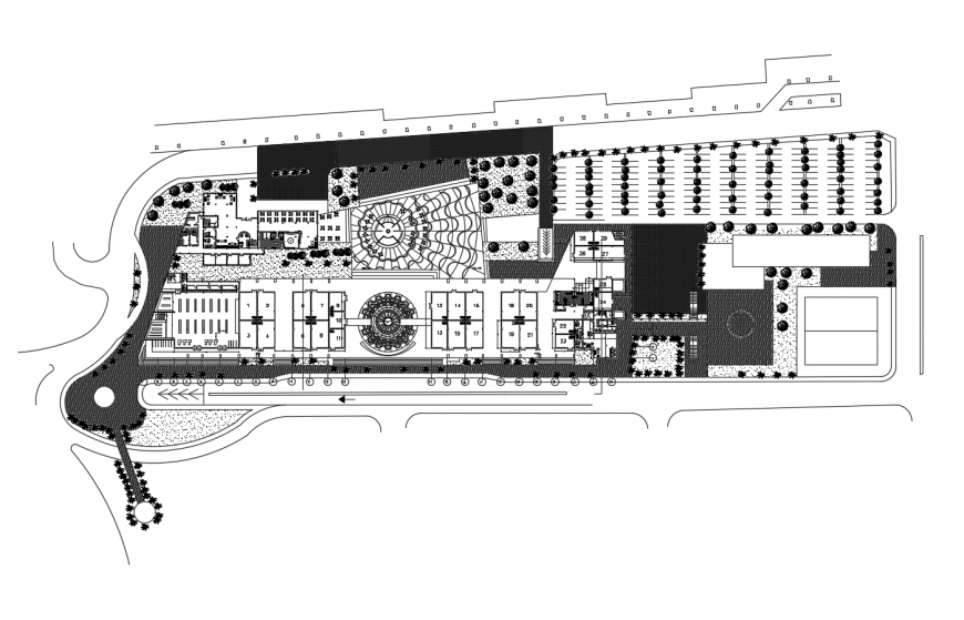 Airport general plan in AutoCAD software