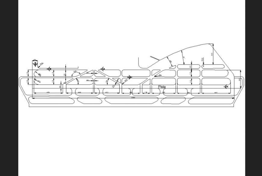 Airport plan with detail dwg file.