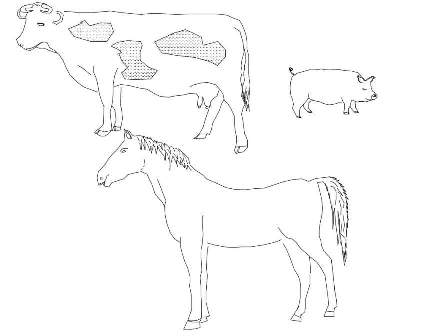 Animals  cad blocks file