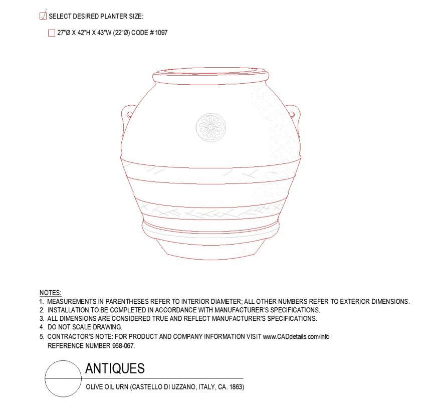 Antiques plan layout file